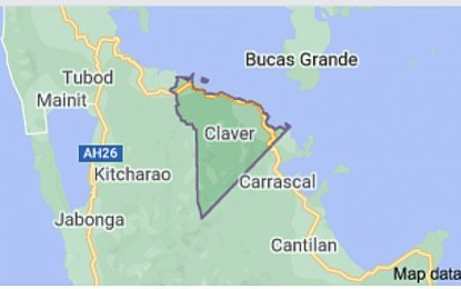<p>Google map of Claver, Surigao del Norte </p>
<p> </p>
<p> </p>
<p> </p>