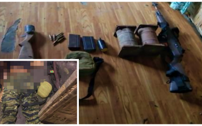 <p><strong>SEIZED</strong>. The firearm, ammunition, and two improvised bombs recovered by state troopers from the Islamic State-linked Dawlah Islamiya (DI) group during an operation in Shariff Saydona Mustapha, Maguindanao on Saturday (July 17, 20231). A certain “Tong Bomber”, the alleged leader of the group was killed (inset), while his two cohorts were arrested after a brief firefight with soldiers. <em>(Photos courtesy of 6ID)</em></p>