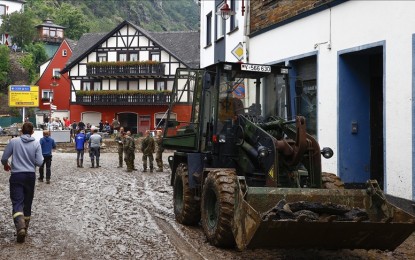 <p><strong>WORST IN 200 YEARS</strong>. A view flood-damaged area in Altenahr, Germany after a severe rainstorm and flash floods hit western states of Rhineland-Palatinate and North Rhine-Westphalia on July 17, 2021. It was Germany’s worst flood in more than 200 years. <em>(Abdulhamid Hosbas - Anadolu Agency)</em></p>