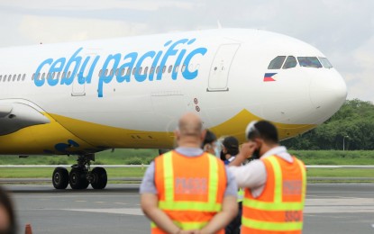 <p>Cebu Pacific airline <em>(PNA photo by Robert Alfiler)</em></p>