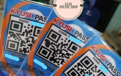<p><strong>CITY ORDINANCE.</strong> Online seller Clarissa Macaraig offers transparent covers to secure the quick response code of the Quezon City contact tracing application KyusiPass. The QR code, to be scanned before entering establishments in the city, maybe saved on gadgets or printed. <em>(Photo courtesy of Facebook)</em></p>