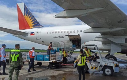 <p><br /><strong>CARGO FLIGHT</strong>. A Philippine Airlines flight delivering Covid-19 vaccines for Negros Occidental and Bacolod City on Monday (July 19, 2021). Negros Occidental Governor Eugenio Jose Lacson on Wednesday said the province is not keen on allowing more flights at Bacolod-Silay Airport amid the threat of the Covid-19 Delta variant. <em>(Photo courtesy of CAAP Bacolod)</em></p>