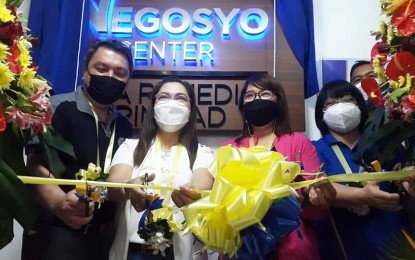 <p><strong>NEGOSYO CENTER</strong>. The Department of Trade and Industry (DTI) opens another Negosyo Center in Doña Remedios Trinidad, it’s 19th in the province of Bulacan on Thursday (July 22, 2021). The business facility will bring the agency’s services closer to micro, small and medium enterprises.<em> (Photo by Manny Balbin)</em></p>