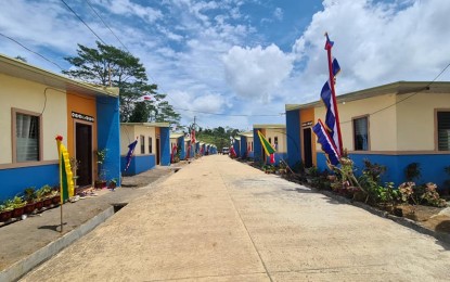 <p><strong>RESETTLED.</strong> Marawi City families displaced by the 2017 siege find new homes in Darussalam Village, Barangay Dulay Proper. A total of 120 families received their certificates of award on Thursday (July 22, 2021). <em>(Photo courtesy of Task Force Bangon Marawi)</em></p>