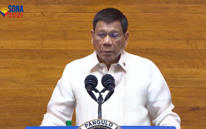 <p><em>(Screengrab of President Rodrigo Duterte's State of the Nation Address)</em></p>