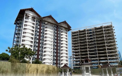 <p><strong>PROPERTY BOOM</strong>. Photo shows an ongoing construction of a condominium building in Barangay Basak, Lapu-Lapu City. Mactan Island is potentially seen as an attractive real estate hub in Metro Cebu, with the impending completion of the third bridge that will connect the Cebu mainland to the resort city. Real estate players also see that money is flowing back into the industry, as demand for condominium properties, for instance, is picking up despite the pandemic. <em>(Contributed photo)</em></p>