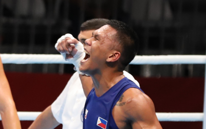 <p>Filipino middleweight boxer Eumir Marcial <em>(File photo)</em></p>