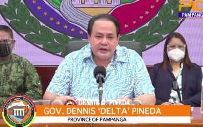 <p><strong>MORE RESTRICTIONS.</strong> Governor Dennis Pineda on Friday (July 30, 2021) imposed more restrictions to prevent the spread of the more transmissible Delta variant of Covid-19 in the province. Pampanga has recorded four cases of Delta variant which were detected through genome testing on three returning overseas Filipinos while one was reclassified to Manila. <em>(Photo by Pampanga PIO)</em></p>