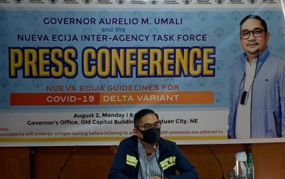 <p><strong>STRICT BORDER CONTROL</strong>. At least 11 checkpoints, to be manned by almost 400 police personnel, will be established to implement border control in Nueva Ecija from Aug. 6-20, 2021. This developed as Governor Aurelio Umali reported in a press conference on Monday (Aug. 2, 2021) that two Delta variant cases have been recorded in the province. <em>(Contributed photo)</em></p>