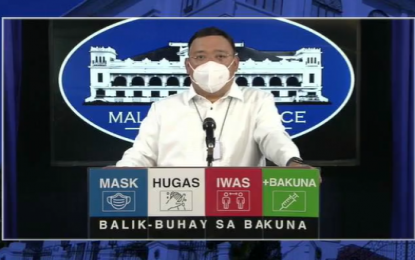 <p>Presidential Spokesperson Harry Roque <em>(Screengrab from RTVM)</em></p>