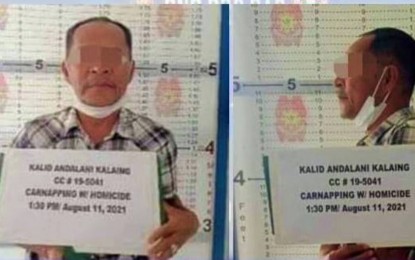 <p>Mugshot of suspect Kalid Andalani Kalaing, alias Commander Kalid, an alleged subleader of the Dawlah Islamiya – Maguid terror group operating in the border of Maguindanao and Sultan Kudarat provinces. <em>(Photo courtesy of PRO-BARMM)</em></p>