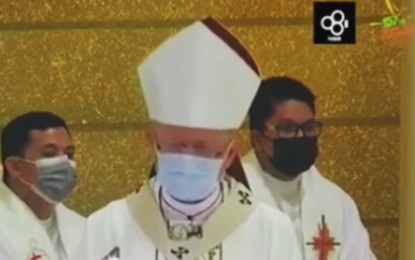 <p>Cebu Archbishop Jose Palma <em>(Screenshot from Archdiocese of Cebu's Facebook video)</em></p>