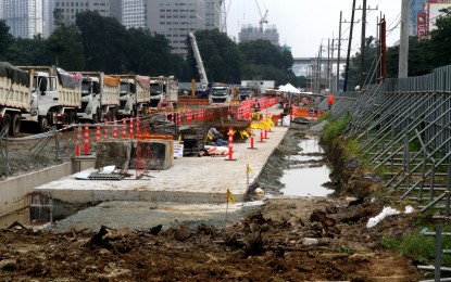 <p><strong>METRO MANILA SUBWAY.</strong> The construction site of the Metro Manila Subway Project (MMSP) on Mindanao Avenue in Quezon City on August 18, 2021. Department of Transportation (DOTr) Undersecretary for Railways Timothy John Batan on Tuesday (Feb. 8, 2022) said the MMSP is now 30.55 percent complete. <em>(PNA photo by Rico H. Borja)</em></p>