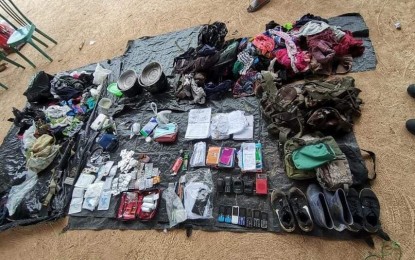<p><strong>SEIZED.</strong> Government troops recovered these items after an encounter with New People’s Army rebels in Silay City, Negros Occidental on Friday (Aug. 20, 2021). One soldier died, Pfc. Christopher Alada, a member of the Philippine Army’s 79th Infantry Battalion. <em>(Photo courtesy of 3ID)</em></p>