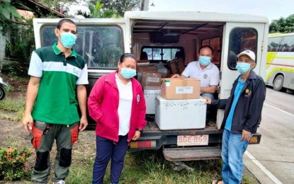 <p><strong>VET SUPPLIES</strong>. Personnel of the Negros Occidental Provincial Veterinary Office deliver veterinary drugs and biologics to one of the district field units on Tuesday (Aug. 24, 2021). The supplies are used to strengthen the implementation of the PVO extension services and address sporadic animal diseases. <em>(Photo courtesy of PVO-Negros Occidental)</em></p>