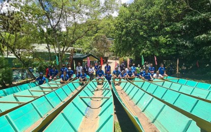 <p><strong>RIVER CRUISE</strong>. Some of the new boats that were turned over on Thursday (Aug. 26, 2021) by a private firm to a group of boatmen in Paranas, Samar. The boats will be used to carry tourists who will explore the Ulot River in Paranas town. <em>(Photo courtesy of Department of Tourism)</em></p>
