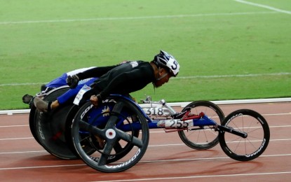 <p>Jerrold Mangliwan during the 2015 Singapore ASEAN Para Games <em>(Photo courtesy of SAPGOC)</em></p>