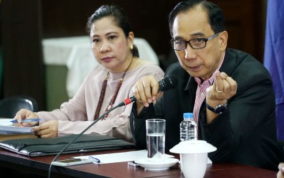 <p>Agriculture Undersecretary for Agri-Industrialization and for Fisheries Cheryl Natividad-Caballero (left), and Agriculture Secretary William Dar. (<em>PNA file photo) </em></p>