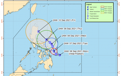 <p>Track of Tropical Depression Jolina (<em>Image grabbed from PAGASA's Facebook page</em>)</p>