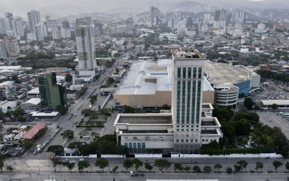 <p><strong>UNDER GCQ.</strong> Aerial photo shows the north reclamation area's commercial district. Although the IATF-MEID placed Cebu City under GCQ, Cebu City Police Office director Col. Josefino Ligan wanted the retention of curfew, liquor ban and inter-village checkpoints. <em>(File photo courtesy of Jun Nagac)</em></p>