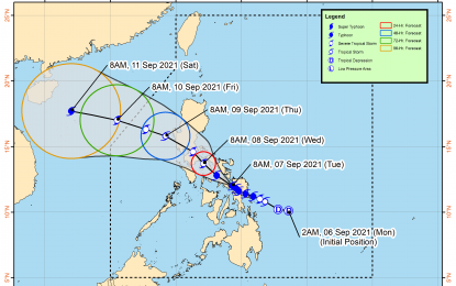 <p>Track of Typhoon Jolina <em>(Image courtesy of DOST-PAGASA)</em></p>
