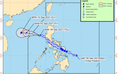 <p>Track of Tropical Storm Jolina <em>(Image courtesy of PAGASA)</em></p>