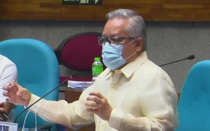 <p><strong>BUDGET HEARING.</strong> Department of Trade and Industry (DTI) Secretary Ramon Lopez is presenting the agency's budget proposal for 2022 during the budget hearing of the House of Representatives' Committee on Appropriations on Friday, (Sept. 10, 2021). The DTI is eyeing a budget of PHP23.7 billion next year. <em>(Screenshot from House of Representatives YouTube channel)</em></p>