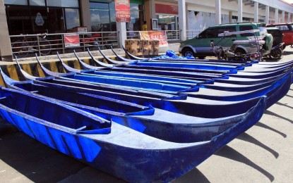 <p>Fiberglass fishing boats in Pangasinan <em>(Photo courtesy of BFAR Facebook)</em></p>