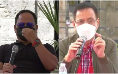 <p>Cebu City Emergency Operations Center head, Councilor Joel Garganera (left), and Acting Mayor Michael Rama. <em>(Screenshots from Cebu City PIO video)</em></p>