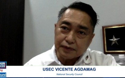 <p><strong>REGIONAL UPDATE.</strong> National Security Council Undersecretary Vicente Agdamag gives updates on the programs and projects on national security during the Kapihan ed Ilocos virtual forum on Wednesday (Sept. 29, 2021). The virtual forum was hosted by the Philippine Information Agency-Ilocos Region.<em> (Screenshot from PIA-Ilocos Region's livestream)</em></p>