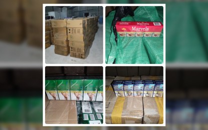 <p><strong>SEIZED. </strong>CIDG members seize PHP32 million worth of smuggled cigarettes and arrested four suspects in an operation at a warehouse in Balagtas, Bulacan on Sunday (Oct. 3, 2021). An investigation is underway to identifiy and locate the supplier of the seized goods. <em>(Photo courtesy of CIDG)</em></p>