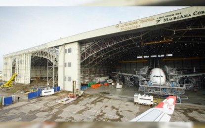 <p><strong>NEW HANGAR.</strong> Lufthansa Technik Philippines (LTP) pushes through the construction of its fourth hangar in the country. LTP is investing a total of USD40 million for the new facility for maintenance, repair, and overhaul services of aircrafts. <em>(Photo courtesy of LTP)</em></p>