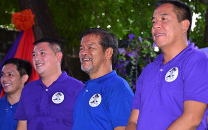 <p><strong>BIG 4</strong>. From left, incumbent Misamis Oriental 1st District Rep. Christian Unabia, incumbent Vice Gov. Jeremy Jonahmar Pelaez, Gingoog City Vice Mayor Peter Unabia, and incumbent Gov. Yevgeny Vincente Emano. Both the younger Unabia and Pelaez are seeking reelection, while the older Unabia and Emano are running for Misamis Oriental’s governorship and the province’s 2nd District congressional seat, respectively. <em>(PNA photo by Jigger Jerusalem)</em></p>