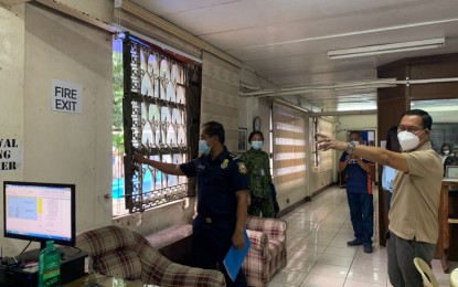 <p><strong>SAFETY INSPECTION</strong>. Local authorities inspect the different offices of the Provincial Government of Ilocos Norte if it complies with minimum health and safety standards. The Department of Interior and Local Government monitors the safety seal program. (<em>Contributed photo</em>) </p>