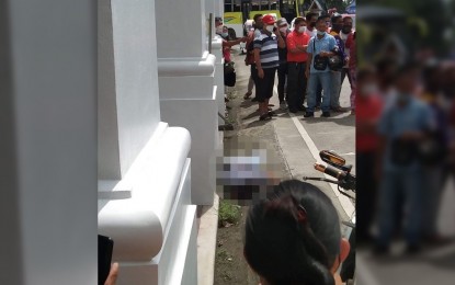 <p><strong>KILLED.</strong> Jose Servano, Jr., 41, treasurer of Barangay Del Pilar in Antique's Hamtic town was shot dead by motorcycle- riding suspects in front of Antique's old capitol building in San Jose de Buenavista shortly before noon on Thursday (Oct. 14, 2021). Town police chief, Major Benjo Clarite, said in an interview Friday (Oct. 15, 2021) they are initially looking at personal grudge as motive in the killing. <em>(Photo courtesy of San Jose de Buenavista PNP)</em></p>
