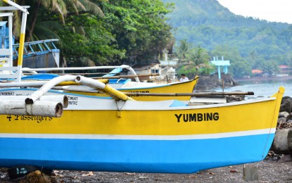 <p><strong>READY</strong>. Pump boats that used to ferry tourists to and from White Island in Camiguin await passengers as the province’s tourism industry is set to reopen Monday (Oct. 25, 2021). Camiguin has suspended all tourism activities since March 2020 due to the pandemic and its reopening is seen to revive the local economy.<em> (PNA file photo by Jigger Jerusalem)</em></p>