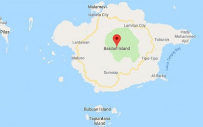 <p><em>Google map of Basilan Island.</em></p>