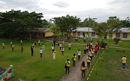 <p><strong>PILOT CAMPUS</strong>. The campus of Palo I Central School in Palo, Leyte in this June 11, 2021 photo. The campus is one of the 90 public schools in the country to start the pilot face-to-face learning starting Nov. 15, 2021. <em>(Photo courtesy of Palo I CS)</em></p>
