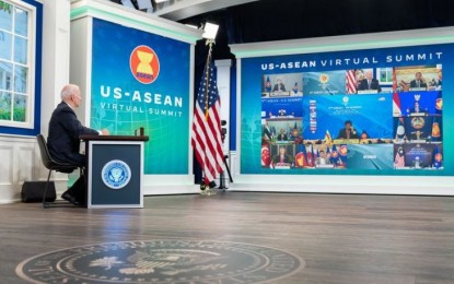<p><strong>US-ASEAN SUMMIT.</strong> US President Joe Biden attends a virtual meeting with leaders of the Association of Southeast Asian Nations (Asean) member states and the Asean Secretary General for the annual US-Asean Summit held on Tuesday (Oct. 26, 2021). Biden expressed intent to offer up to USD102 million in new-fangled initiatives to expand the US-Asean strategic partnership. <em>(ANTARA/HO-US Embassy in Jakarta)</em></p>