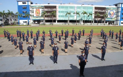 <p><strong>NEW OFFICERS.</strong> A total of 168 licensed professionals join the PNP Officer Corps during the oathtaking ceremony in Camp Crame on Thursday (Nov. 4, 2021). The new police commissioned officers were formally turned over to the Directorate for Human Resource and Doctrine Development (DHRDD) to undergo the mandatory Officers' Basic Course and Field Training Program before reporting to their respective unit assignments. <em>(Photo courtesy of PNP)</em></p>