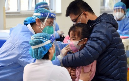 <p><strong>CHILDREN VACCINATION</strong>. A child receives a dose of Covid-19 vaccine in the Xueyuanlu subdistrict of Haidian District, Beijing, capital of China on Nov. 13, 2021. Nearly 84.4 million children between aged 3 and 11 years old have been vaccinated against Covid-19 across China. <em>(Xinhua/Ren Chao)</em></p>