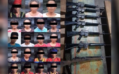 <p>MASS SURRENDER. Photo collage of the 19 members of the New People’s Army (NPA) who returned to the folds of the law on Monday (Nov. 22) in Talaingod, Davao del Norte. The surrenderers also yielded seven high-powered firearms. (Photo courtesy of Eastmincom)</p>