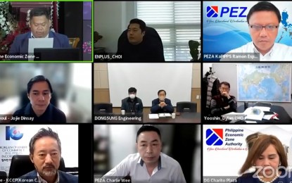 <p>Screenshot from PEZA's Facebook page during its Global Biz with PEZA featuring South Korea</p>