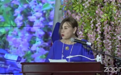 <p><strong>INVESTMENTS</strong>. PEZA director general Charito Plaza during the PEZA Investors Recognition Day 2021 on Thursday (Nov. 25, 2021). Plaza reported that investments in PEZA have reached PHP4.02 trillion for the past 26 years. <em>(Screenshot from PEZA Youtube channel)</em></p>