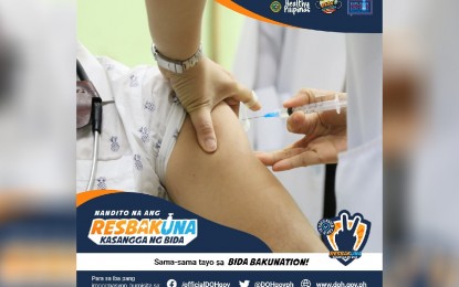 <p><strong>MASSIVE VAX DAYS.</strong> The Department of Health in Caraga is eyeing around 153,601 individuals to be vaccinated daily in the upcoming National Vaccination Days from Nov. 29 to Dec. 1, 2021. The agency said it has done all preparations and coordination efforts needed to achieve its targets as it also urged residents in the region to have themselves vaccinated for protection against the coronavirus disease 2019. <em>(Photo grabbed from DOH-13 Facebook page)</em></p>
