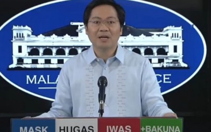<p>Acting Presidential Spokesperson and Cabinet Secretary Karlo Nograles <em>(Screengrab from Palace press briefing)</em></p>