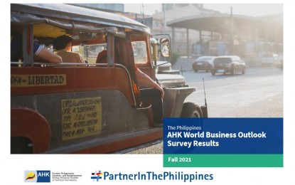 <p>Cover of the World Business Outlook Fall 2021 Survey of the German-Philippine Chamber of Commerce and Industry</p>