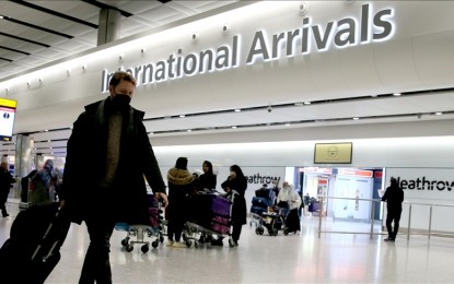 <p><strong>TRAVEL RESTRICTIONS.</strong> A view of Heathrow Airport in London, United Kingdom on Nov. 28, 2021. The United Kingdom imposed new restrictions following the discovery of a new Covid-19 variant. <em>(Hasan Esen - Anadolu Agency)</em></p>