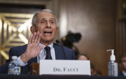 <p>Anthony Fauci, director of the US National Institute of Allergy and Infectious Diseases, speaks during a hearing of the Senate Health, Education, Labor and Pensions Committee in Washington, D.C., the United States, on July 20, 2021.<em> (J. Scott Applewhite/Pool via Xinhua)</em></p>