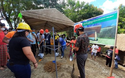 <p><br /><strong>"ECO-BAHAY"</strong>. A groundbreaking activity for the "Eco-Bahay" project for the Ati Indigenous People (IP) community in Barangay Pili, Calinog, Iloilo was held on Dec. 6, 2021. The project will make use of trash-filled bottles as a building material. <em>(Photo courtesy of Balita Halin sa Kapitolyo FB page)</em></p>